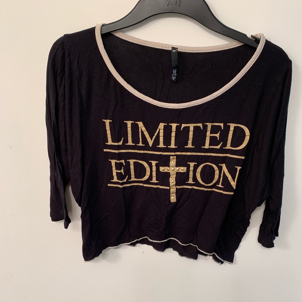 Ladies Black Crop top